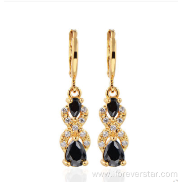 Newest 925 silver CZ tear drop shape earring